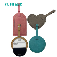Sous-banque étiquettes de bagages à sublimation vierges personnalisées étiquette nominative de voyage impression recto verso étiquettes de bagage à sublimation en cuir PU