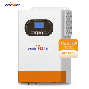 Amensolar N1F-A5.5E 48V 24v电池220V 5000瓦高效Dc至交流50/60赫兹离网电源太阳能系统逆变器