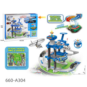 Estacionamiento multinivel para niños con mapa, pista de coches de aleación, juego eléctrico giratorio para niños y niñas de 4 a 7 años - Product Image 2
