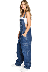 Tendance 2022 femmes Denim vêtements <span class=keywords><strong>de</strong></span> travail Cargo combinaison Baggy maternité <span class=keywords><strong>Jean</strong></span> barboteuse Vintage Denim salopette - Product Image 4