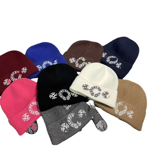 Gorro de Lana Unisex de Moda Otoño Invierno, Bordado 3D, Cálido, Informal, No se Puede Devolver, Estilo de Letras Tejidas, 100% Lana, para Adultos - Product Image 2