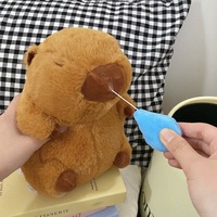 Peluche Adorable Ours et Capybara Super Doux avec Fonction Anti-Stress, Rempli de Coton PP, Idéal pour les Anniversaires