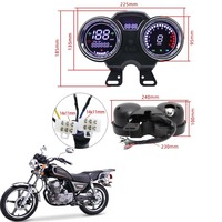 Spidometer Tachometer Odometer LED Digital untuk Sepeda Motor Italika Rc200 Rc250 Thunder 125 Carguero