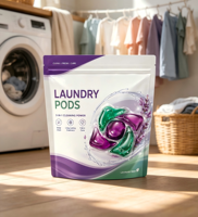 Pod Cuci Ramah Lingkungan 18-22g 5 Kompartemen Langsung dari Pabrik Warna & Aroma Sesuai Pesanan Pembersihan Mendalam Busa Rendah Bahan Alami