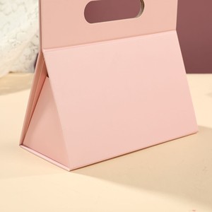 Luxury Triangle Folding Gift <b>Box</b> with Handle Portable One-Piece Collapsible Packaging for <b>Wedding</b> Birthday Party Souvenirs - Product Image 5