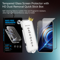 Protection d'écran en verre trempé avec alignement automatique sans poussière en un clic et revêtement électroplaqué pour iPhone 18 17 16 15