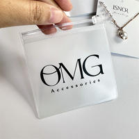 Petit sac en PVC avec fermeture éclair, logo personnalisé, pochette en plastique à fermeture éclair, sacs cadeaux transparents pour l'emballage de bijoux