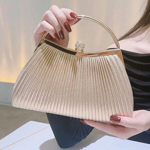 Factory Outlet Golden Evening <b>Bag</b> Banquet <b>Bag</b> Party <b>Bag</b> Bridesmaid <b>Bag</b> Matching Dress Handbag KTV Women's <b>Bag</b> Male - Product Image 2