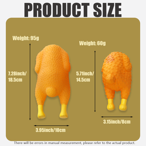 Direct van de fabriek, Gebraden Kip Serie Hondenspeeltje, Hoogwaardig Vinyl Hondenspeeltje met piep, Leuk Interactief Speeltje tegen verveling - Product Image 2