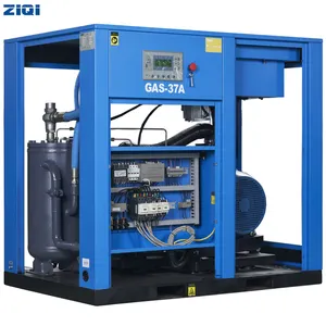 Kompresor udara sekrup stasioner elektrik satu tahap frekuensi daya berbasis sabuk kualitas terbaik untuk pabrik