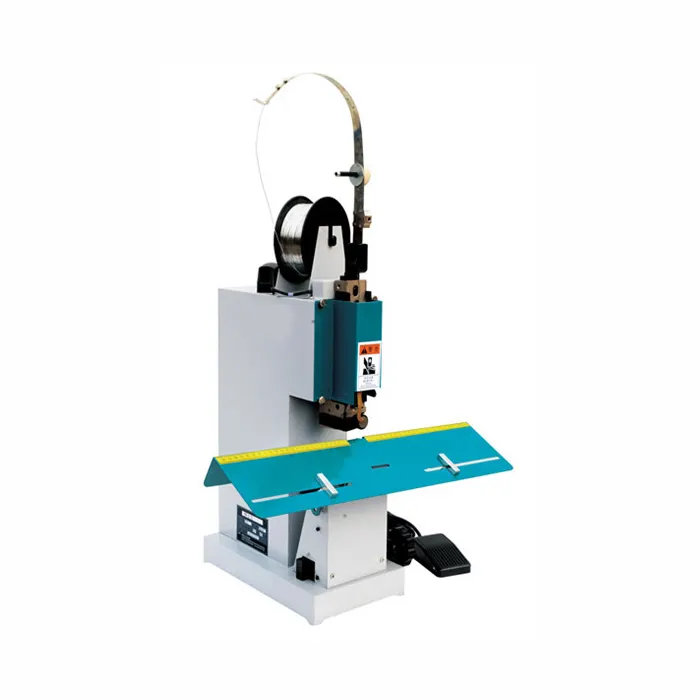 Máquina de encuadernación con grapadora de punto de alambre plano y sillín de papel de 5mm de grosor máximo de cabezal único Qike a la venta