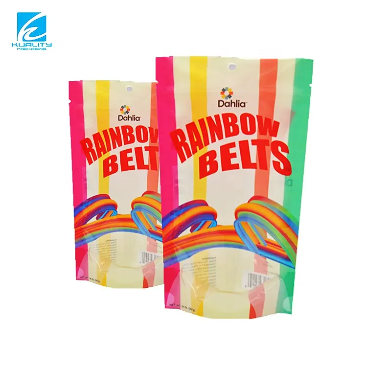 Recycle Food Packaging Pouch Plastic Standing Up Pouch Ziplock Bag Candy Swiss Candy Packaging Bag