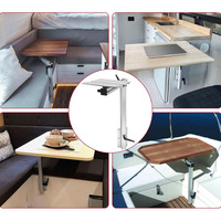 Pied de bureau en alliage d'aluminium réglable en hauteur détachable Rotation à 360 degrés Accessoires de jambe de table amovibles modernes pour hôtels RV
