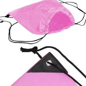 Customized 30cm Polyester Nylon Drawstring Backpack Low MOQ <b>Reusable</b> Draw String <b>Bags</b> Cheap - Product Image 4