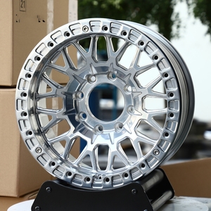 ล้อแม็กซ์ JUWA สำหรับ RAM 2500 3500 F250 F350 ขนาด 16 17 18 19 20 นิ้ว สีเงิน แบบ Beadlock 8 <span class=keywords><strong>รู</strong></span> 8x165.1 8x170 4x4 สำหรับรถออฟโรด ผลิตจากวัสดุอัลลอย - Product Image 1