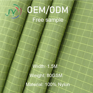 고품질 경량 80GSM 100% 나일론 그리드 체크 원단 방수 자외선 차단 속건 자외선 차단 소재 아웃도어 자켓용 - Product Image 2