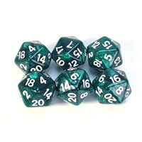 Dés à jouer en résine polyédrique vert foncé en gros, dés D20 pour jeux de rôle DND, dés acryliques personnalisés D20