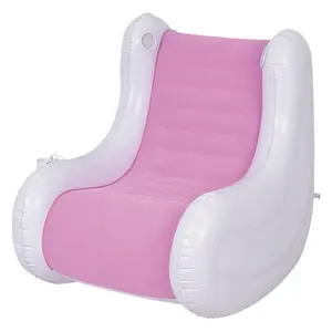 heavy duty PVC flocking inflatable chair with built in speakers durable folding portable game armchair sofa furniture