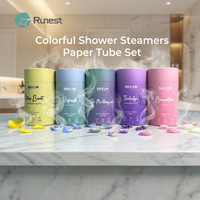 Emballage en tube de papier pour diffuseurs de vapeur de douche personnalisés, boîte cylindrique en carton écologique pour bombes de bain et aromathérapie, logo imprimé, vente en gros