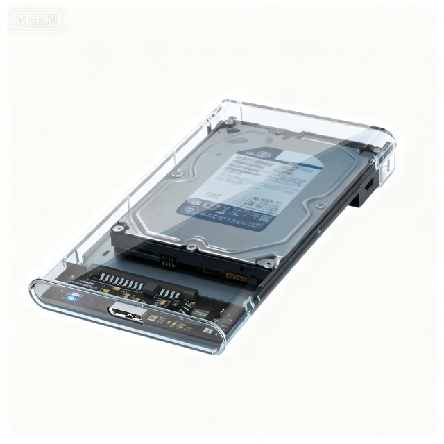 AOTECH Portable 2.5" SATA SSD/HDD Enclosure USB3.0/SATA Interface 5Gbps Transfer Rate Plastic Case Supports Windows/MacOS/Linux