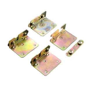 Boluoni European Style Bed Hinge 4 Inch Zinc Plated Durable Furniture Hardware Surface Mount - Product Image 5