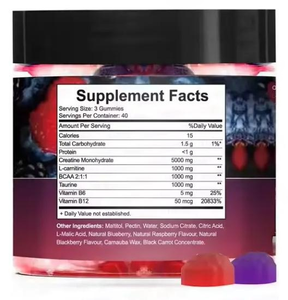 Gomme alla Creatina OEM <span class=keywords><strong>Best</strong></span>-seller, Gomme per la Pulizia Muscolare e Gomme Integratori che Forniscono Energia sia per Uomini che per Donne - Product Image 4