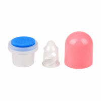 Flacon applicateur cylindrique vide en polyéthylène HDPE Luzern 50 ml avec tête éponge pour médicaments liquides, liniments, teintures, colle