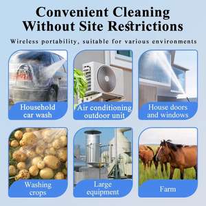 Nettoyeur de <span class=keywords><strong>voiture</strong></span> sans fil haute pression, puissant, longue autonomie, <span class=keywords><strong>batterie</strong></span> lithium, pistolet à mousse à jet d'eau sans fil, lave-auto portable - Product Image 5