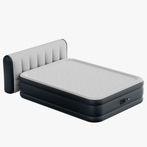 Double Air Bed With Backrest Built In <b>Pump</b> Automatic Inflation Indoor Bedroom Air <b>Mattress</b> - Product Image 1