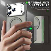 Étui de téléphone antichoc magnétique pliable en TPU+PC avec support Flying Armor Design pour iPhone 13/14/15/16/17 Pro Max/Air, compatible charge sans fil 360