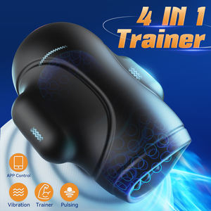 Adult <span class=keywords><strong>Sex</strong></span> <span class=keywords><strong>Toy</strong></span> APP Control 10 Lecken Vibrierende Modi Einweg-Automatik-Masturbation geräte für Männer - Product Image 4