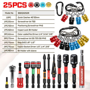 Pemegang Mata Obeng Gantungan Kunci dengan Shank Hex 1/4'' dari Aluminium, Quick Change Chuck dengan Kepala Magnet untuk Bor Impak. - Product Image 3