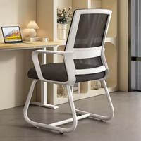 Chaise de conférence ergonomique empilable en tissu moderne pour bureau, bureau à domicile, école, hôpital, chambre, salon