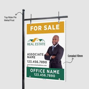 Letreros Personalizados para Jardín, Letreros para Agentes Inmobiliarios y Letreros Políticos de Graduación de Doble Cara en Coroplast Personalizados - Product Image 4