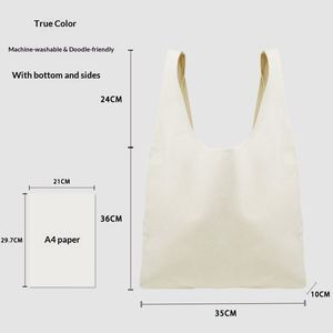 Bolsas de Compras de Lona Ecológicas y Modernas de Gran Capacidad, Personalizadas de Fábrica con Dibujos Proporcionados - Product Image 4