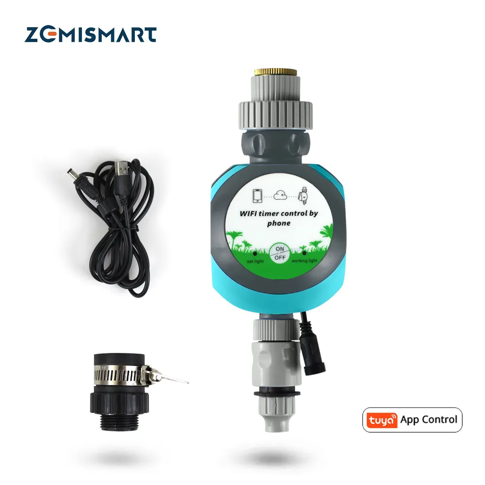 Zemismart tuya Wifi tưới thông minh tưới nước tự động tưới nước từ xa hệ thống vườn hẹn giờ Alexa Echo Google nhà