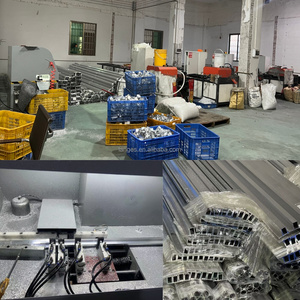 Bán buôn Hợp kim nhôm kính bảng gỗ Kệ chủ hỗ trợ t Hình dạng khung hiển thị tủ kết nối - Product Image 5