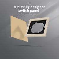 Interruptores y Enchufes de Pared WESA Ultrafinos con Botón Pulsador EU 1/2/3 Vías, Enchufe de Alimentación de 1 Vía, Combinación Libre, Diseño Moderno de Lujo