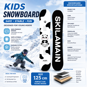 Ensemble de snowboard <span class=keywords><strong>junior</strong></span> tout-terrain pour enfants débutants, pack de snowboard avec fixations, planche de snowboard freestyle pour jeunes, vente en gros, bois de peuplier léger - Product Image 1