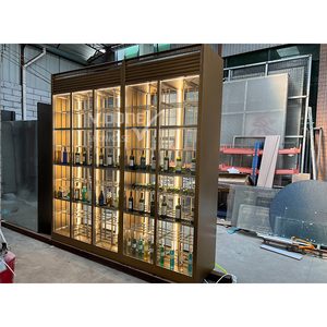 Vitrine à vin commerciale en métal avec dessus de porte en verre général pour hôtels villas grandes maisons bars à la maison pour salons - Product Image 4