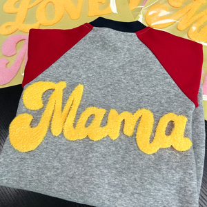NEW Day Holiday Logo Custom Wholesale <strong>Mama</strong> Chenille Fur Fluffy Patch Dtf Heat Transfer Fluffy Patches Iron on for Clothes <strong>Hoodie</strong> - Product Image 4