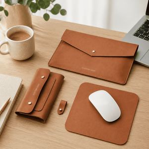 ชุดกระเป๋าใส่แล็ปท็อปหนัง PU แบบกำหนดเอง <span class=keywords><strong>4</strong></span> ชิ้น พร้อมซองใส่แล็ปท็อปและกระเป๋าอเนกประสงค์สำหรับอุปกรณ์สำนักงาน - Product Image 3