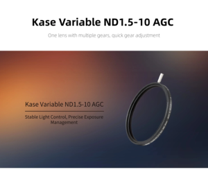 Filtro ND Variabile Kase 43 46 49 62 67 77 55 58 mm 1.5-10 AGC per Obiettivi Fotografici, Filtro a Densità Neutra Regolabile - Product Image 2