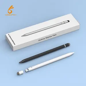 2 In 1 Aluminum Capacitive Active Universal Tablet Smart Pressure Touch Stylus Pencil Pen For Ipad Apple Iphone Android Samsung