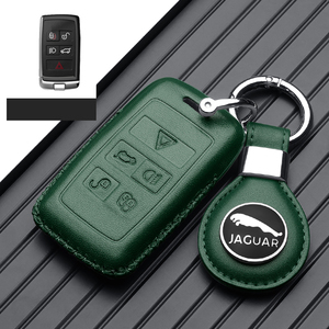 Étui de protection pour clé de voiture en cuir véritable pour <span class=keywords><strong>JAGUAR</strong></span> XEL XFL F-PACE E-PACE Porte-clés Porte-clés Sac - Product Image 3