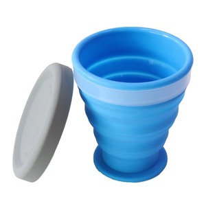 Muestra Gratis: Vaso Plegable de Silicona Portátil de 200 ml con Tapa, Vaso de Viaje de Silicona - Product Image 2