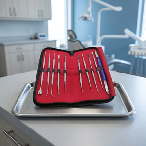Ensemble d'instruments chirurgicaux dentaires en acier inoxydable, kit d'outils manuels pour le nettoyage et le remplissage des dents, certifié CE - Product Image 2