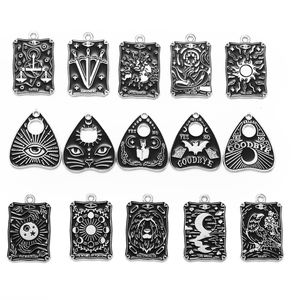 אמייל שמש ירח חתול עטלף קסם לתכשיטים ביצוע אספקה שרשרת עגיל גותי שרשרת עגיל תליון קסם - Product Image 5