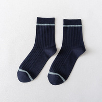 Chaussettes en bambou personnalisées pour hommes, motif classique, tube long, très douces, antibactériennes, jetables, de haute qualité, pour affaires et loisirs
