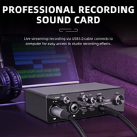 Ensemble complet d'enregistrement de podcast GAX-MR22P, microphone à condensateur, interface audio USB et casque de monitoring pour studio/vlogging